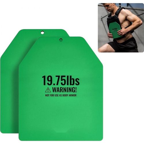 Krafttraining und Lauftraining Gewichtsweste - 8,9 kg x 2 Gewichtsplatten - Gewichthebeweste Trainingsequipment