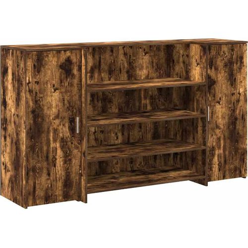 vidaXL Empfangstheke Räuchereiche 180x50x103,5 cm Holzwerkstoff