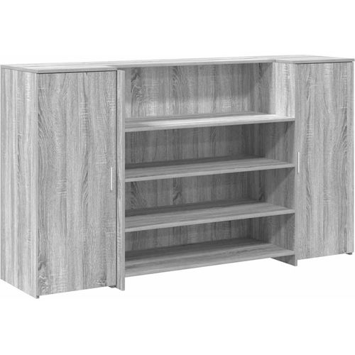 vidaXL Empfangstheke Grau Sonoma 180x50x103,5 cm Holzwerkstoff
