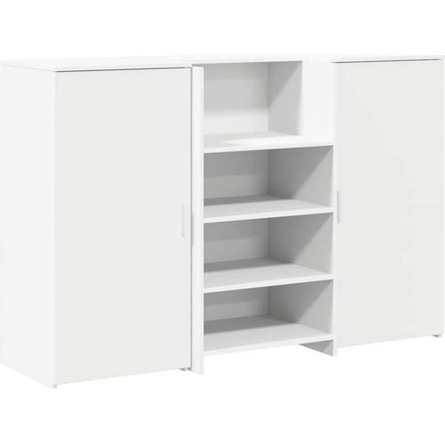 vidaXL Empfangstheke Weiß 155x50x103,5 cm Holzwerkstoff