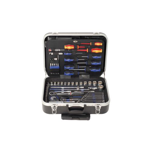 Projahn Werkzeug Trolly Set 130-tlg, Nuss Satz Ratschen Schrauberbits mit Rollen