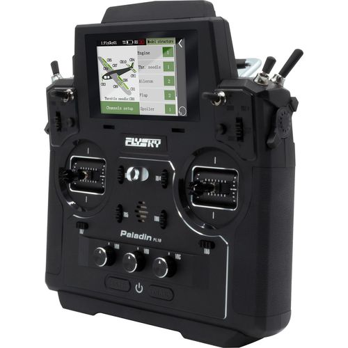 Flysky Paladin PL18 2.4G 18CH Funksender mit FS-FTr10 FTr16S Empfaenger HVGA 3.5 Zoll TFT Touchscreen fuer RC FPV Renndrohne Flugzeug Hubschrauber Hubschrauber Multikopter Fahrzeug - Modus 2 (linke Drossel)