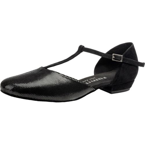 Rummos Damen Tanzschuhe Carol 061-024 - Material: Diva Leder/Nubuck Schwarz - Absatz: 20 Block - Größe: EUR 36