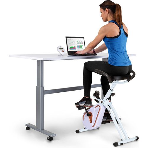 Capital Sports Azura Heimtainer, Deskbike mit Magnet-Widerstand, Heimtrainer-Fahrrad Klappbar, Fitness Fahrrad Heimtrainer, Schreibtischfahrrad für Ausdauertraining, Fitnessgeräte für Zuhause