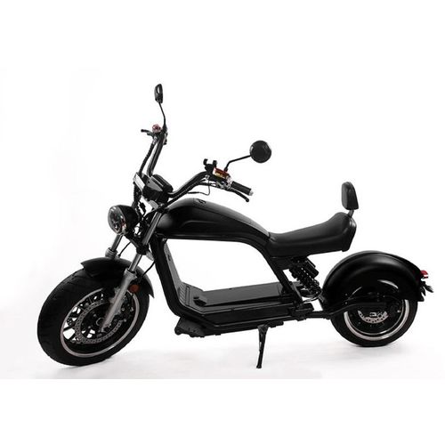 Elektroroller “HL 6.0”, 2000 Watt, 30Ah, 70 km Reichweite, Straßenzulassung, Lithium-Akku, Elektro Roller, E-Roller mit Sitz, 50 ccm, Elektro Motorroller, Schwarz
