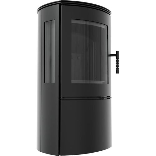 Kaminofen aus Stahl KRATKI FALCON VIEW Ø 150 10 kW schwarz Verkleidung