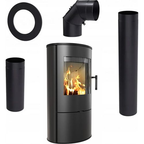 KAMINOFEN AUS STAHL KRATKI ROLLO Ø 150 7 KW Satz