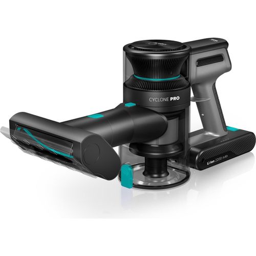 Niceboy ION Hurricane H7, 2-in-1 stick vacuum, Beutellos, Schwarz, Blau, Trocken, HEPA, Zyklonal