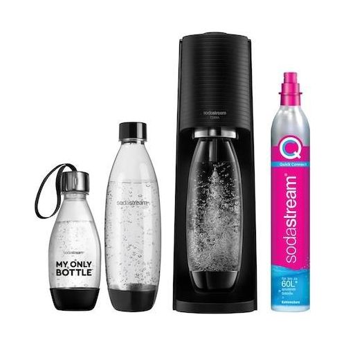 SODASTREAM TERRA BLACK Sprudelgerät + Flasche und Kartusche + FLASCHE My Only Bottle