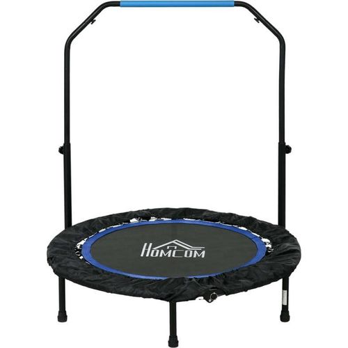 Rootz Fitness Trampolin - Übung Rebounder - Mini-Trampolin - Stahlrahmen - 102cm x 99-123cm - Schwarz+Blau