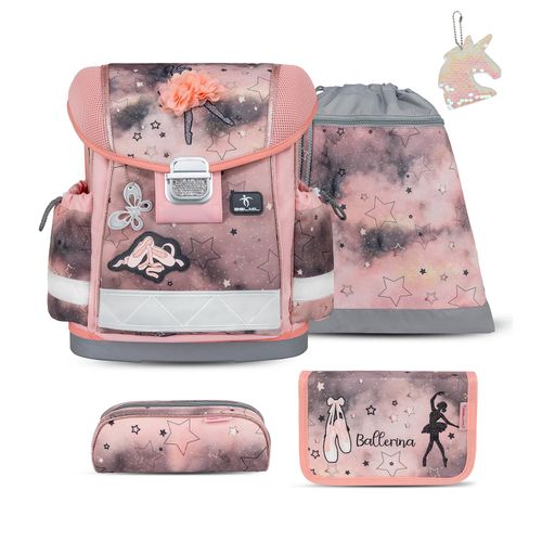 Classy Rose Ballet Schulranzen Set 5 teilig mit extra Schlüsselanhänger