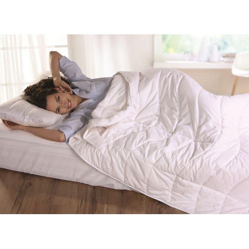Leinen Sommerdecke 240x220 cm Sommerbett Steppbett Leichtbett 100% Natur leicht 900g