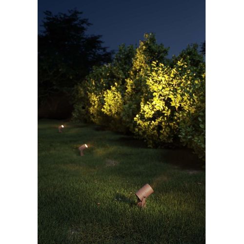 Sair XL - 20W runder LED-Strahler IP65 Corten 3000K - Gartenleuchte für Pflanzen oder Hecken h38cm - Beneito faure