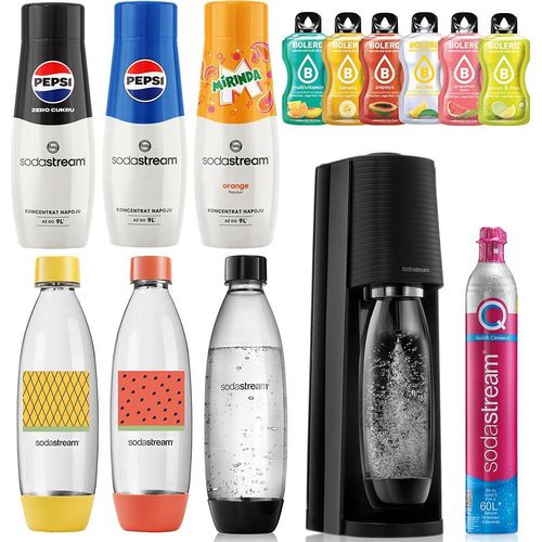 SODASTREAM TERRA SATURATOR 3 FLASCHEN 1L FUSE und SE + 3x Sirup