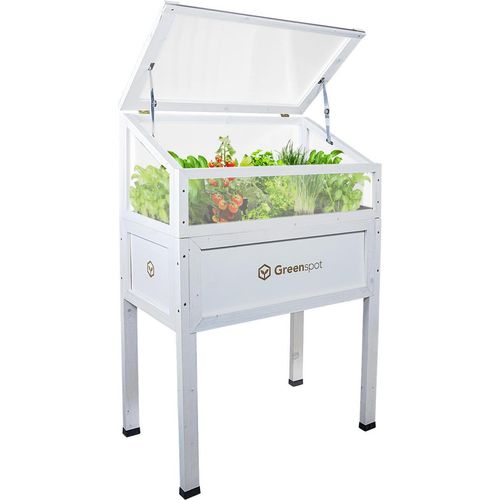 Greenspot Vintage Hochbeet mit Haube 80x45x120cm Weiß