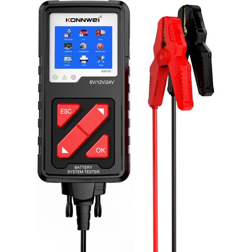 KONNWEI KW710 100-2000CCA Batterie-Analysator Tester für Autos LKW 6V 12V 24V Auto Anlassen und Ladesystem Test Diagnosewerkzeug