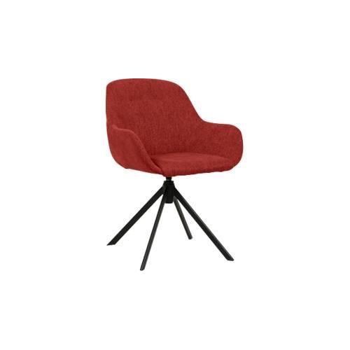 meet by Paperflow Drehsessel SIRA, Polyurethaneschaum, bis 120 kg, Stahl & Polyester, schwarz & rot