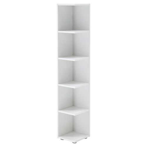 Mid.you Eckregal , Weiß , Holzwerkstoff , 4 Fächer , 24x142x26 cm , Wohnzimmer, Regale, Eckregale