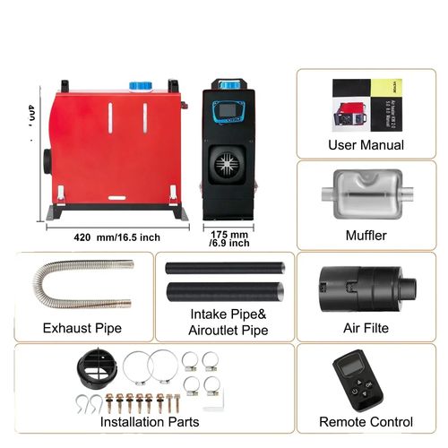 Diesel-Luftheizer, 8 kW Leistung, Fernbedienungsfunktion , 8 kW
