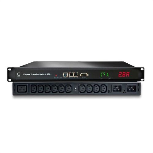GUDE 8801-3 Expert Transfer Switch 16A 1x IEC C19, 6x IEC C13 (4xFuse), Netzwerk (8801-3)