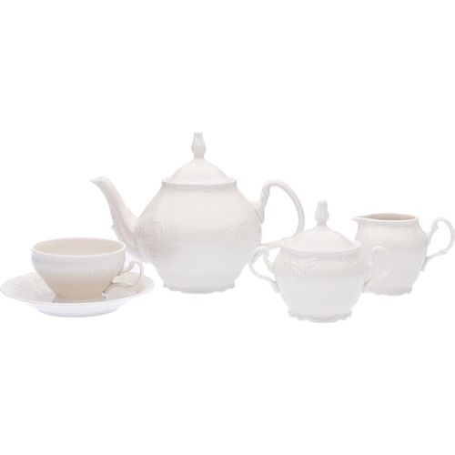 Thun 1794 Bernadotte, Teeservice, 15 d., Elfenbein, Porzellan Thun