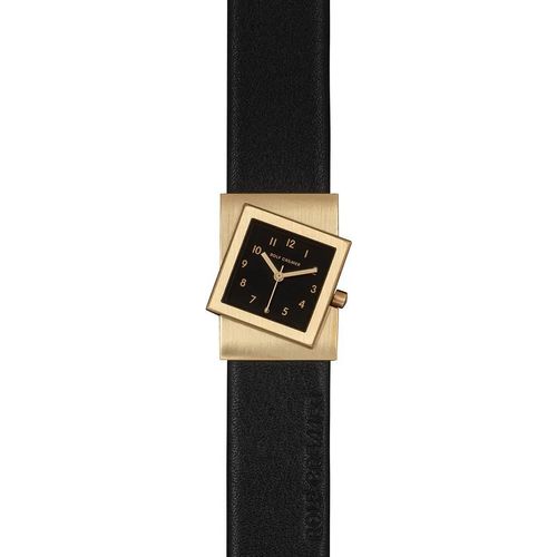 Rolf Cremer Uhr Turn S 507752 Lederband, Edelstahl, schwarz, gold