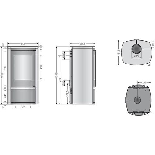Kaminofen Justus Reno R raumluftunabhä. DIBt Sandstein Dauerbrand 6 kW