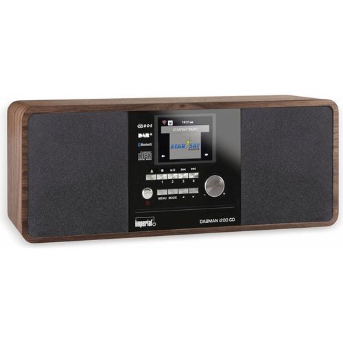 Imperial DABMAN i200 CD Holzoptik Internet DAB+ Radio Stereo Internetradio DAB/UKW WLAN LAN Spotify