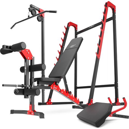 Marbo Sport Set MH26 | Hantelbank MH-L115 + Langhantelständer MH-S204 + Beintrainer MH-A102 + Latzugstation MH-W104 + Curl Pult MH-A101