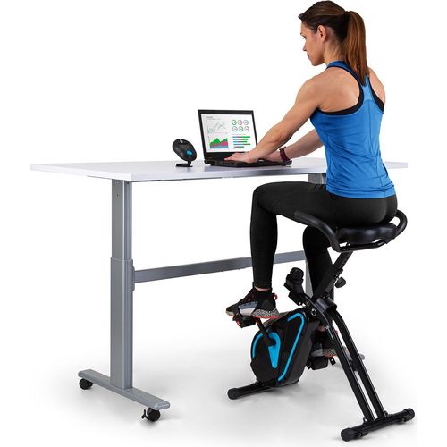 Capital Sports Azura Heimtainer, Deskbike mit Magnet-Widerstand, Heimtrainer-Fahrrad Klappbar, Fitness Fahrrad Heimtrainer, Schreibtischfahrrad für Ausdauertraining, Fitnessgeräte für Zuhause