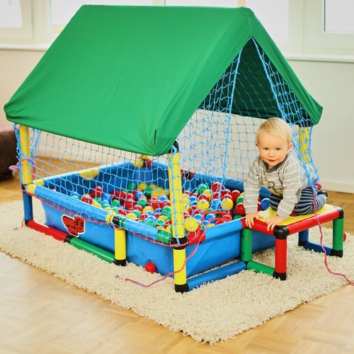 Quadro Baby Ballcage Netz- und Dachaufsatz für Quadro Pool S, verwandelt diesen in ein sicheres Bällebad – Classic