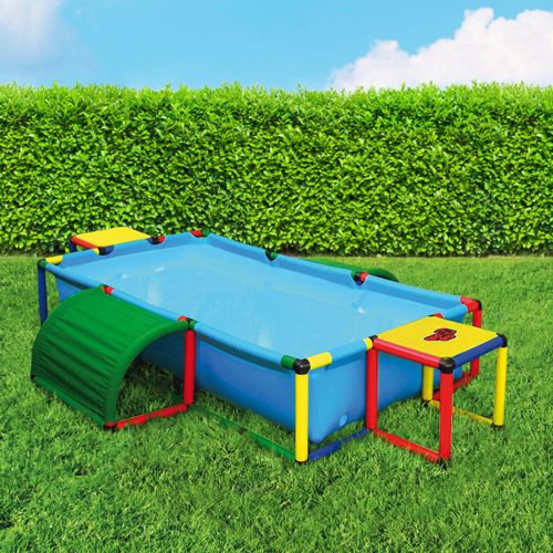 Quadro Pool XXL Poolset mit wasserdichter Plane für Quadro-Klettergerüste, indoor und outdoor, Planschbecken oder Bällebad – Classic