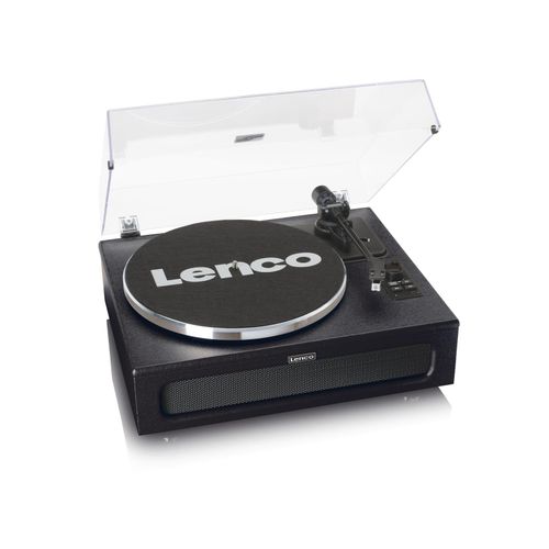 LENCO LS-430BK Plattenspieler mit 4 Lautsprechern, BT