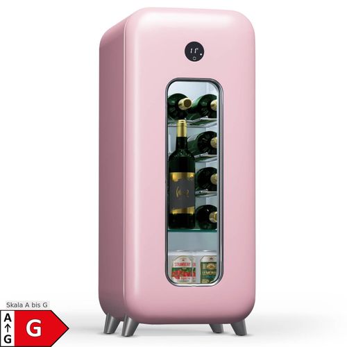 Shirley 15 Uno Weinkühlschrank 15 Flaschen 5 - 20 °C Touch Retro Pink 15 Flaschen 1 Kühlzone