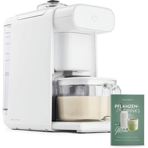 SPRINGLANE Pflanzendrinkbereiter Mila – Motorleistung 210 W, Heizleistung 1000 Watt, Mixer, Sojadrinkbereiter, 20.000 U/min, Touchdisplay, 1 Liter, weiß