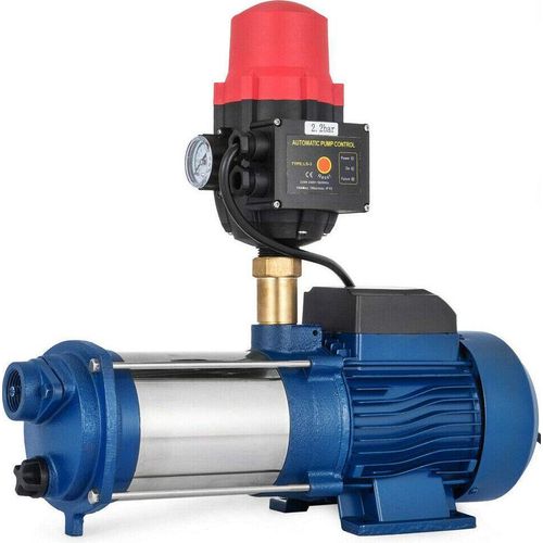 4000L/H Kreiselpumpe Hauswasserwerk mit Druckschalter Edelstahl Gartenpumpe Jetpumpe 2500W 2850 U/min