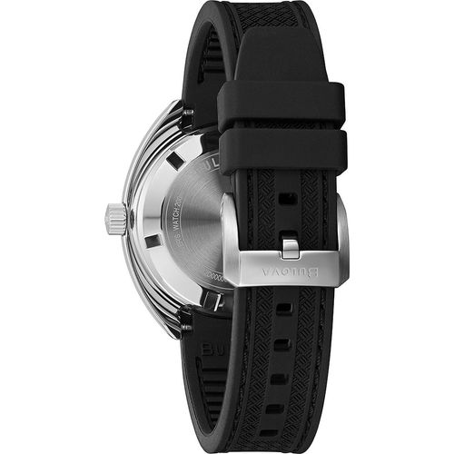 BULOVA 96B350 Oceanographer Uhr Herrenuhr Silikon Datum Schwarz