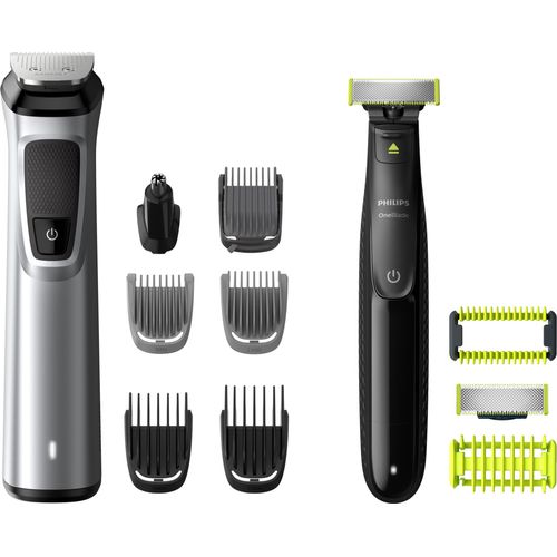 PHILIPS Trimmer Serie 9000 12 in 1 Gesicht, Haare und Körper, 12 Werkzeuge wasserdicht + eine Klinge für Gesicht und Körper