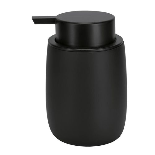 Kleine Wolke Seifenspender Bonny , Schwarz , Stein , Uni , 12.7 cm , Kunststoffpumpe , Badaccessoires, Waschplatzzubehör, Seifenspender