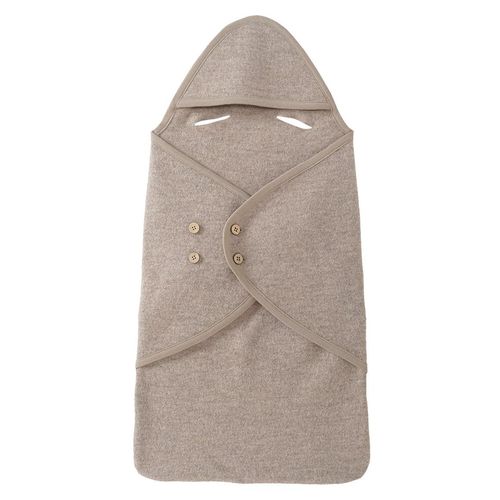 Newborn Wollwalk-Fußsack mit Kapuze