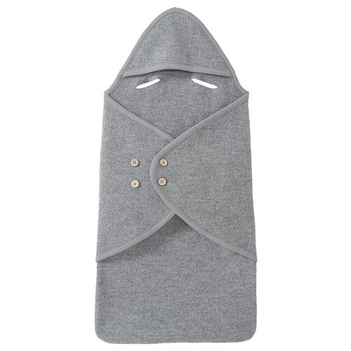 Newborn Wollwalk-Fußsack mit Kapuze