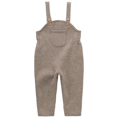 Baby Wollwalk-Latzhose mit Umschlagbündchen