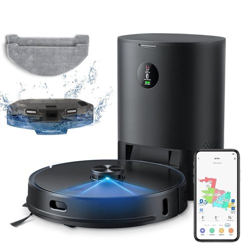Staubsauger Roboter mit Mop, 3500Pa Saugkraft, 3,5L Staubbehälter, Selbstentleerung