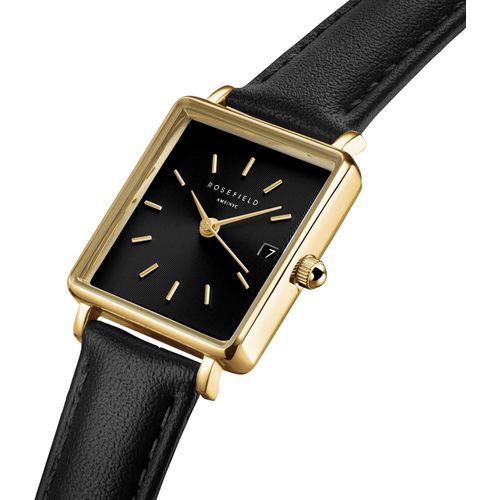 Rosefield QBBLG-Q53 - Boxy XS - Schwarz Matt - Uhr