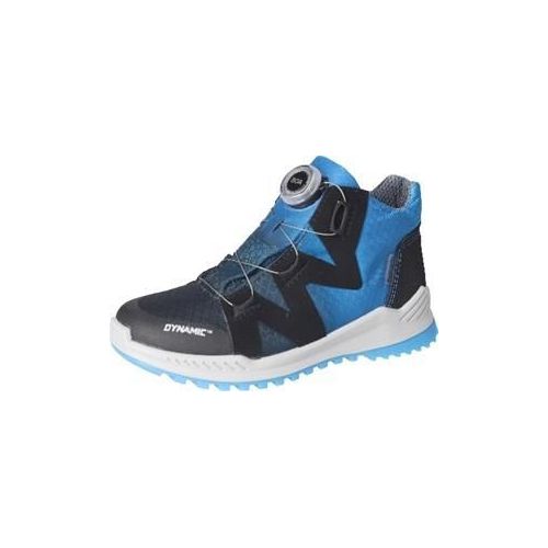 RICOSTA Kinder Sneaker NEED 505801200/090 schwarz/azur, Wechselfußbett, Leder, Gr. 30-38