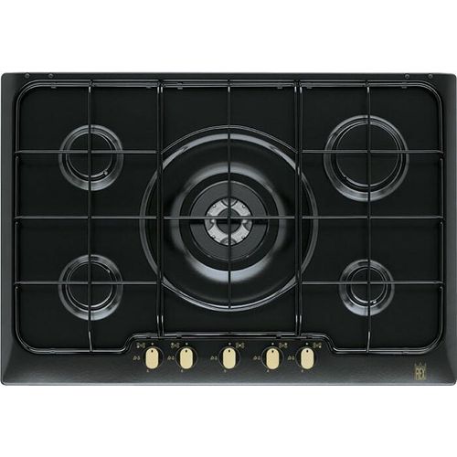 Electrolux PN750RUV, schwarzes eingebautes Gaskochfeld, 5 Brenner