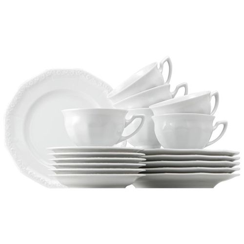 Rosenthal Kaffeeservice Maria weiß , Weiß , Keramik , 18-teilig , 180 ml,180 ml , Essen & Trinken, Geschirr, Geschirr-Sets, Kaffeeservice