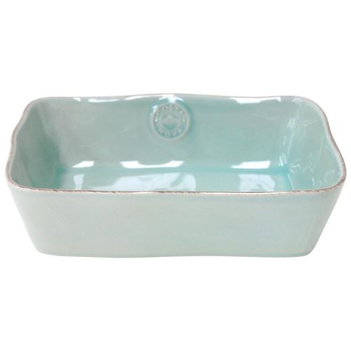 Costa Nova Auflaufform Nova, Türkis, Keramik, rechteckig, 19x7x26 cm, Handmade in Europe, backofengeeignet, mikrowellengeeignet, Kochen, Auflaufformen