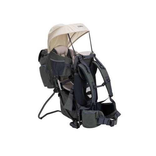 Fillikid Rückentrage Adventure , Dunkelgrau, Beige , Textil , 30x73x85 cm , unisex , Fußstütze, Sonnendach , Baby on Tour, Babytragen & Tragetücher