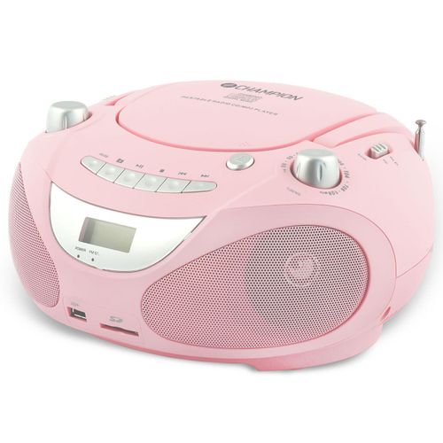 Boombox CD / Radio / MP3 / USB Pink